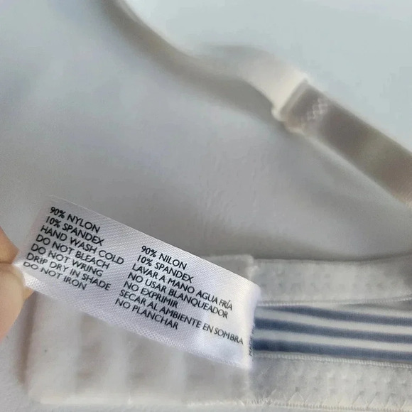 NWOT Laura Ashley Bra 36C Womens Navy Blue White Striped Padded Underwired Lace - Picture 4 of 9